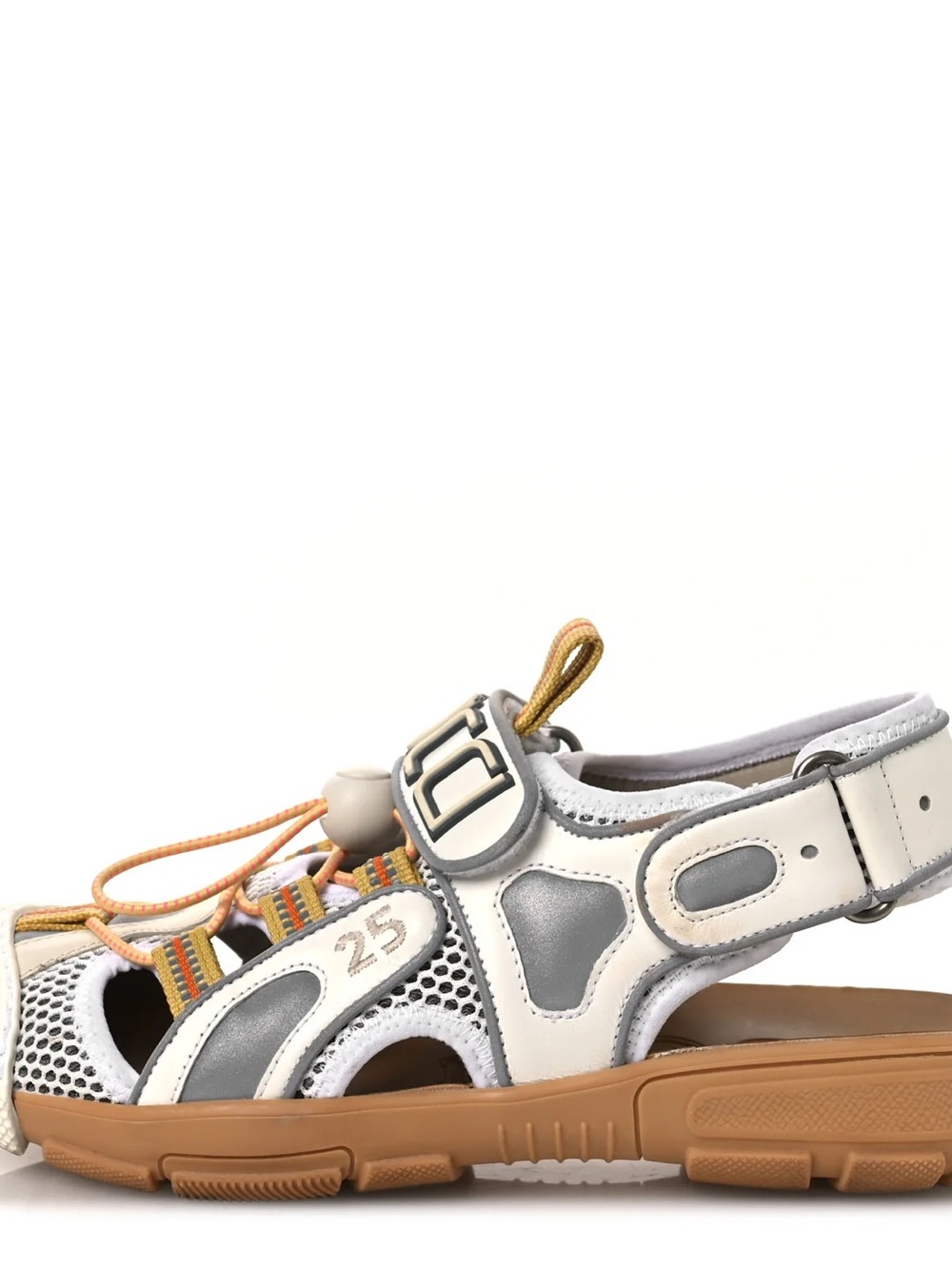 Gucci White, Gray and Tan Sport Sandal